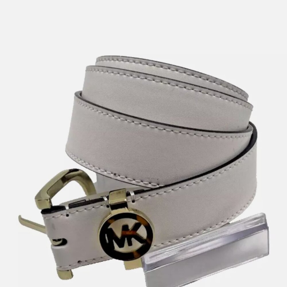 MICHAEL MICHAEL KORS White Smooth Leather Belt XL New With Tag